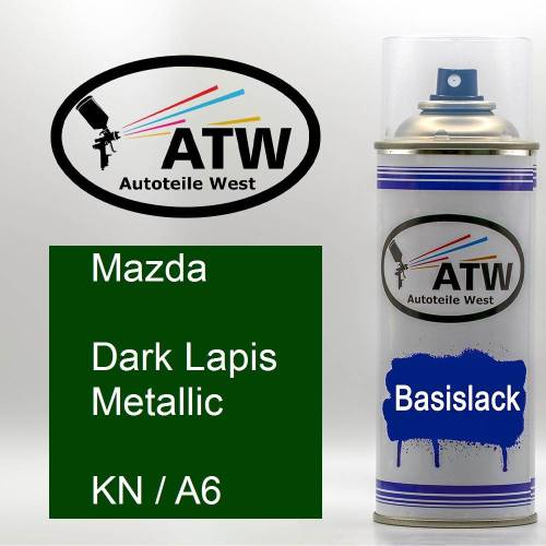 Mazda, Dark Lapis Metallic, KN / A6: 400ml Sprühdose, von ATW Autoteile West.